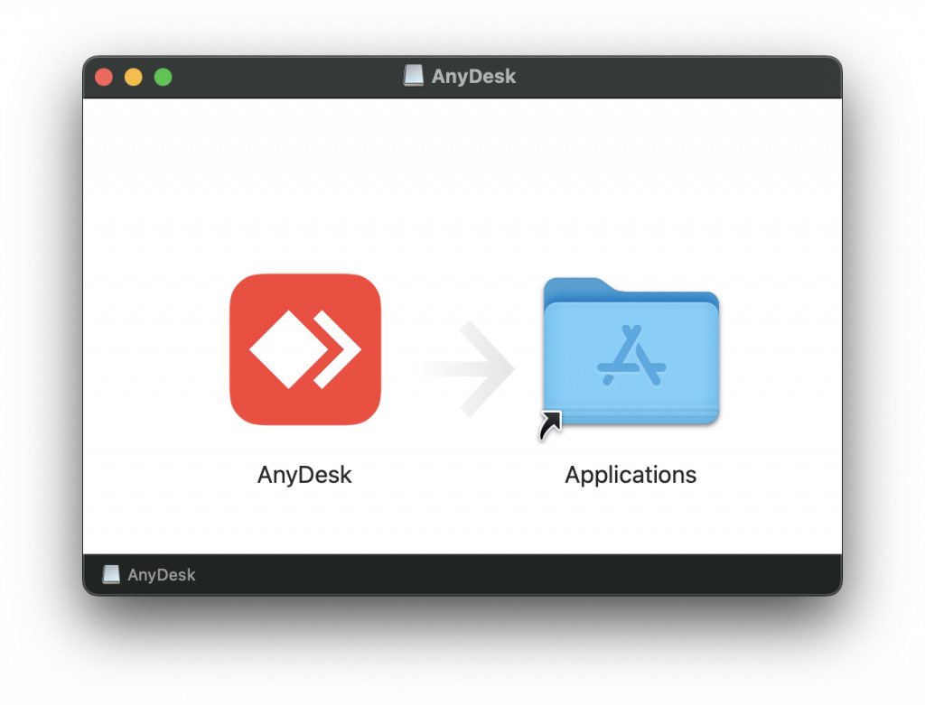 Déplacer le dossier Anydesk vers le dossier Applications